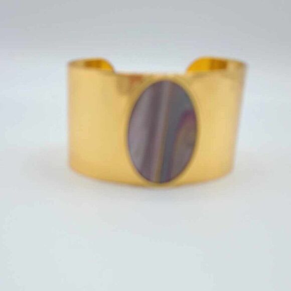 J Crew Oval Acetate Cuff Bracelet Small - Picture 4 of 7